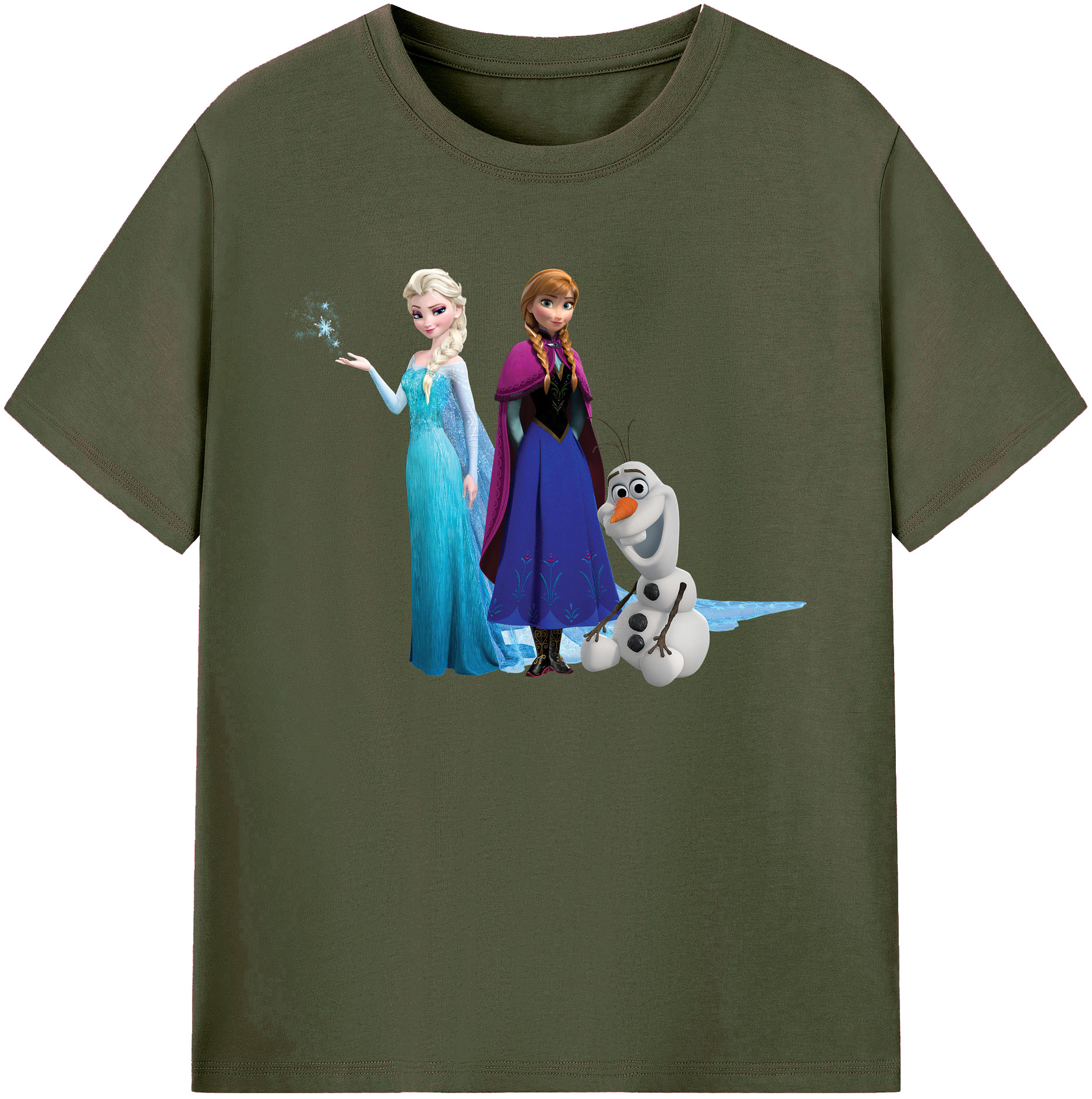 （画像用） アナと雪の女王 アンナ エルサ Frozen Anna Elsa 綿100％ メンズ半袖Tシャツ｜肌触りやわらか＆通気性
